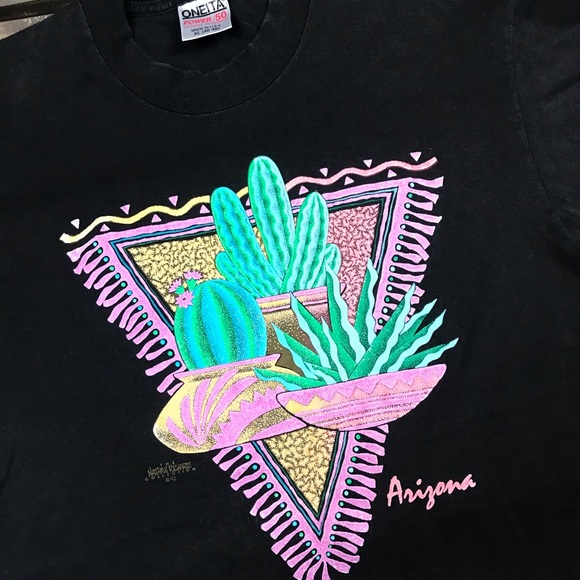 Vintage 1992 Arizona Grpahic Tee Oneita - Picture 2 of 5